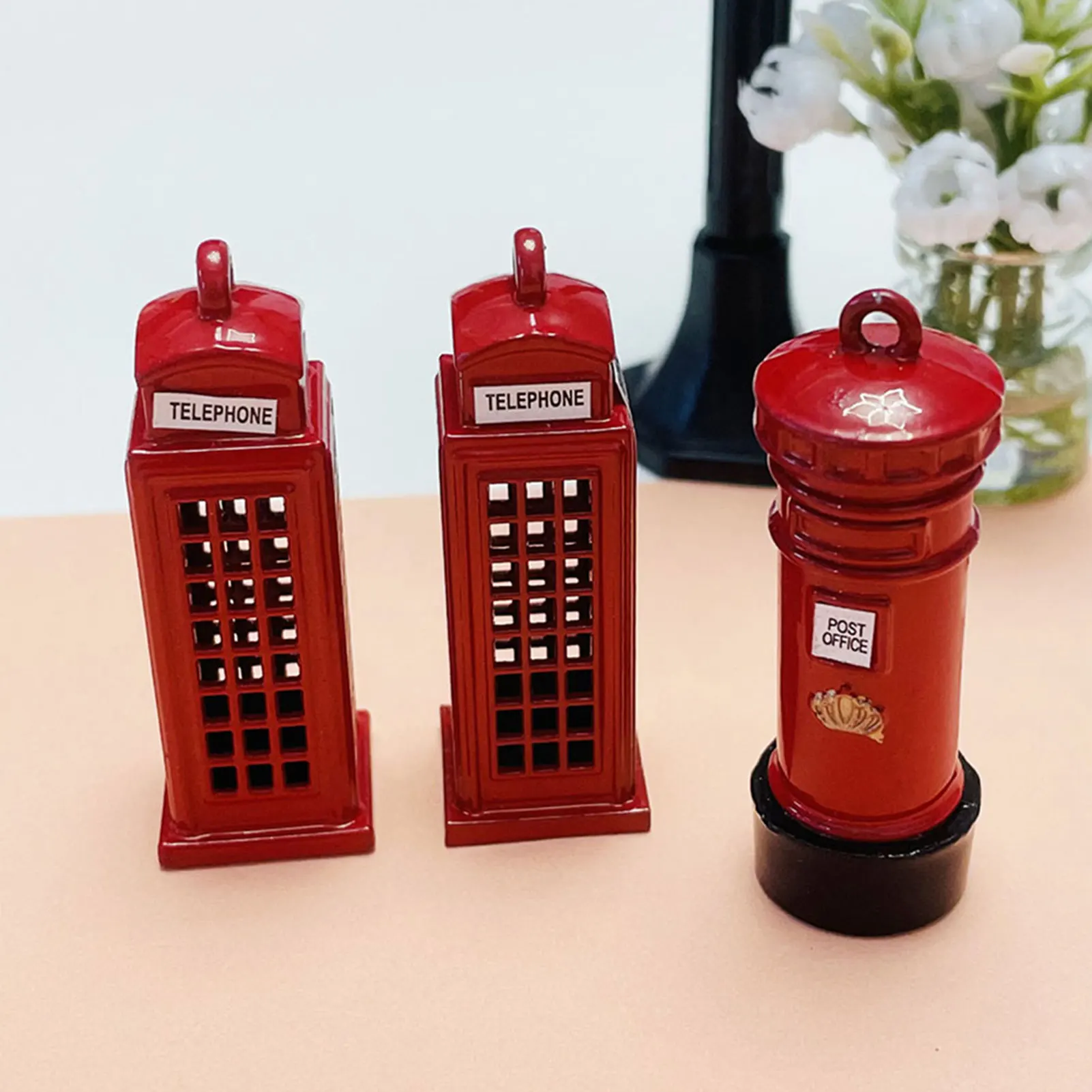

1:12 Scale Doll-house Miniature Phone Booths Unique Gift For Collectors Crafters Desktop Ornament