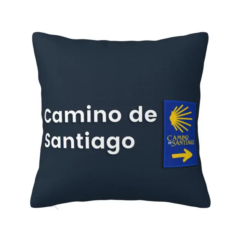 Custom Camino De Santiago Cushion Cover 45x45cm Soft Luxury Throw Pillow Case