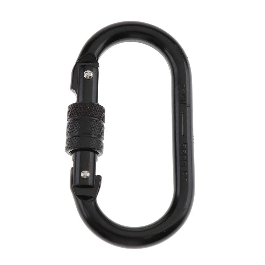 O-Shaped Climbing Screwgate Carabiner for Climbing Hammock Rappelling 25KN=5600lbs