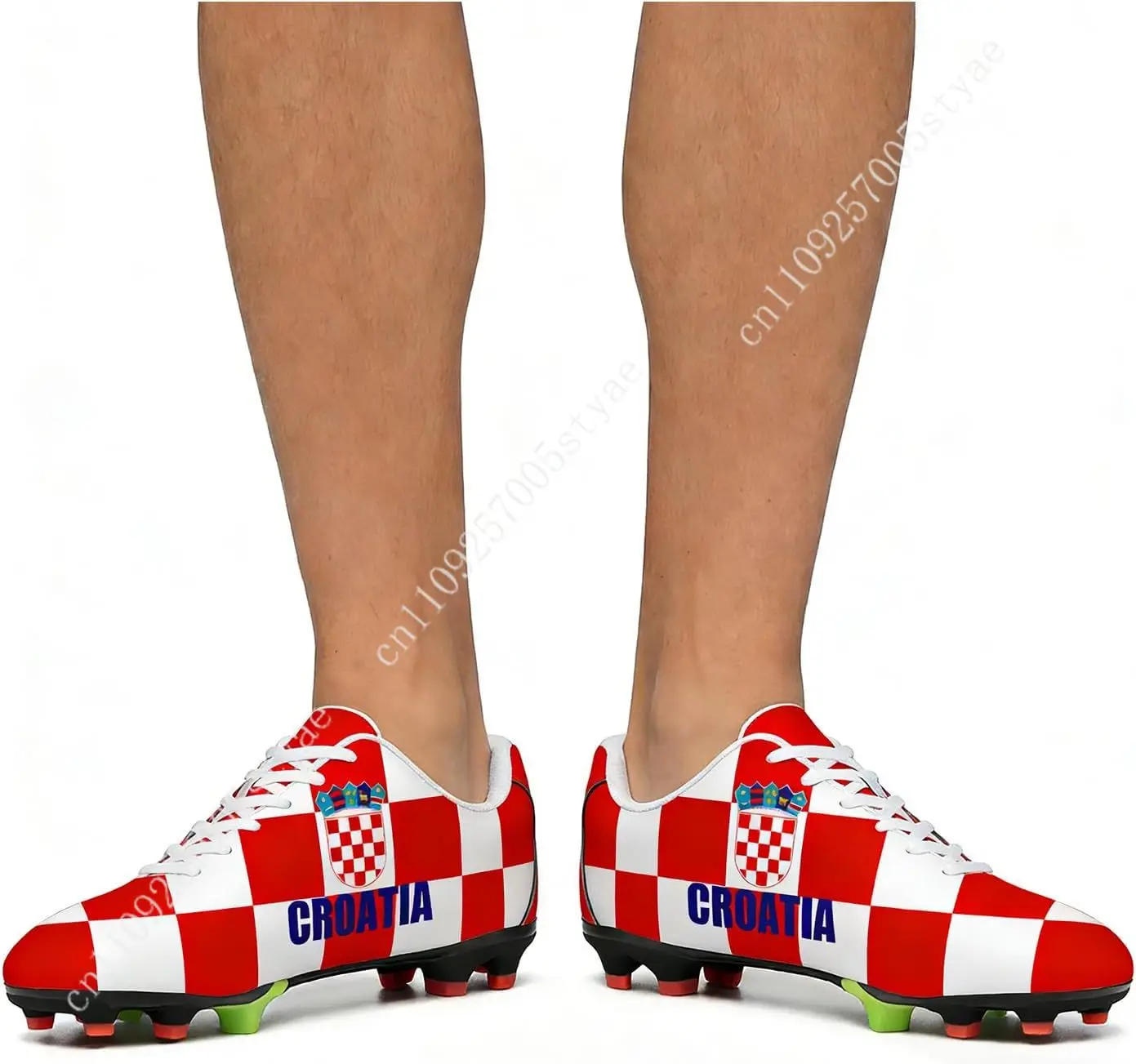 Croatia Flag Croatian Football Shoes Man Womens Soccer Shoe PU Sneakers Outdoor Lace Up Sports Shoes 2026 - view 3