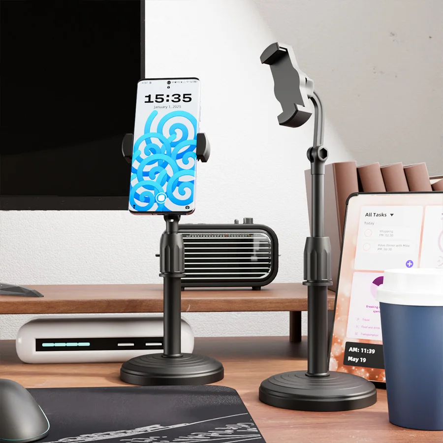 

Настольный держатель для телефона для прямых трансляций, регулируемый, с подставкой-кронштейном для смартфона, мобильного телефона, штатива