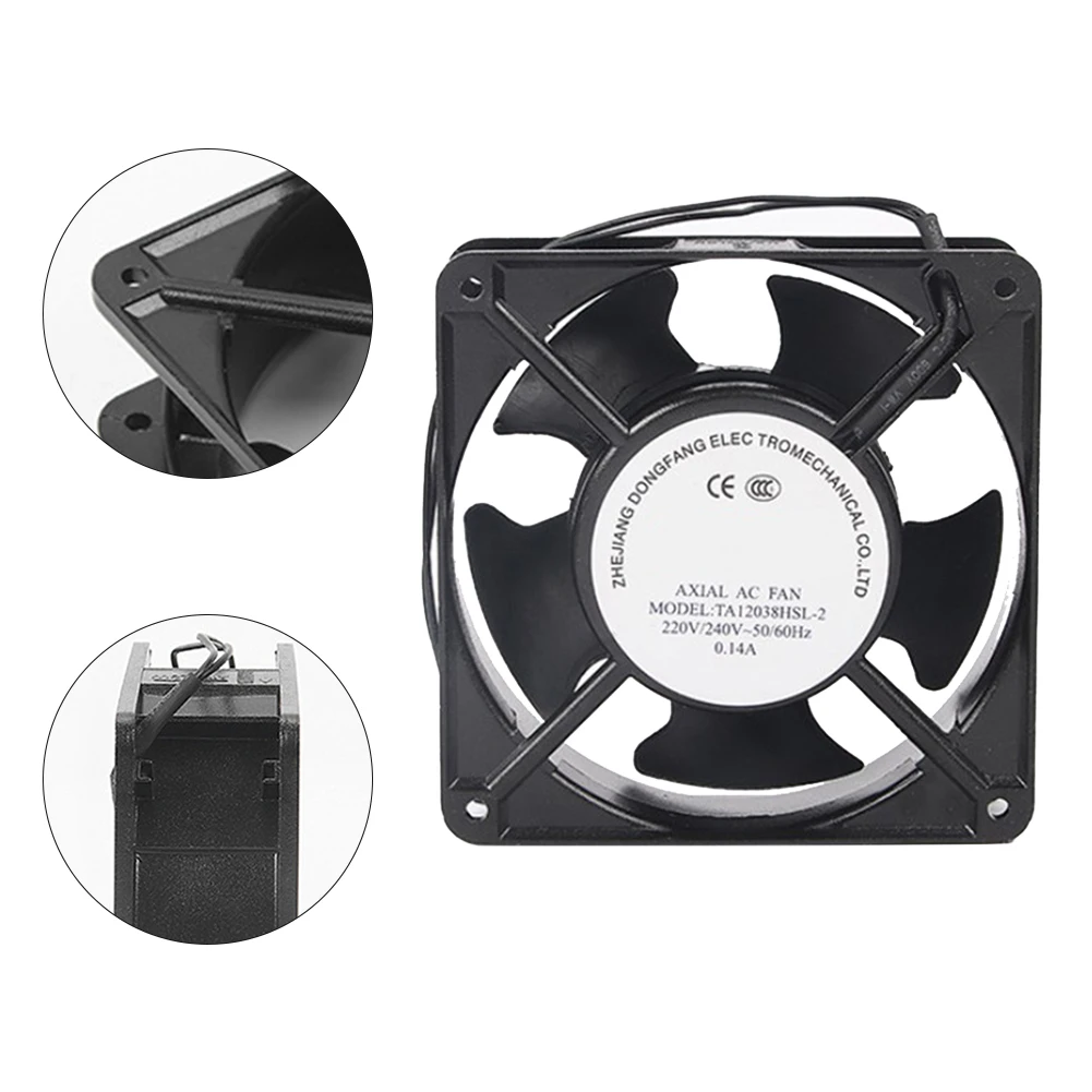 1pc Axial Fan For Fireplace Cassette Insertable High Temperature Resistance Metal Blades Silent Thermal Fan For Stoves Extractor