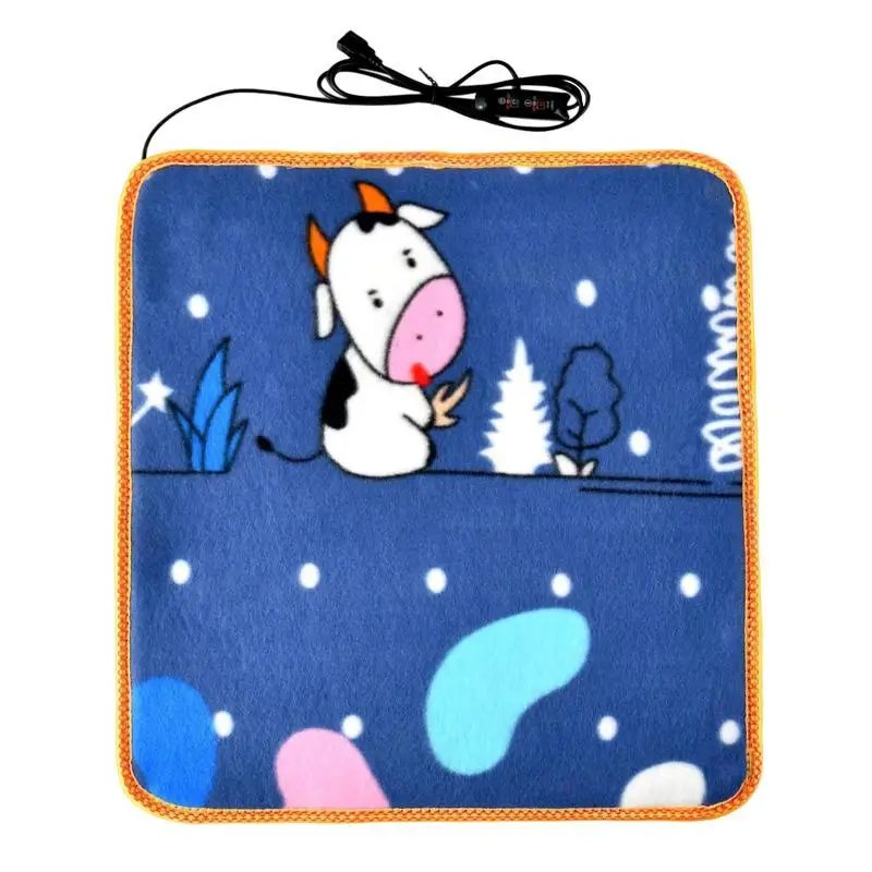 Funda para asiento de coche portátil de 45x45cm, almohadilla más cálida para invierno, manta eléctrica cálida para mascotas, cojín para asiento con calefacción recargable por USB para el hogar y el coche