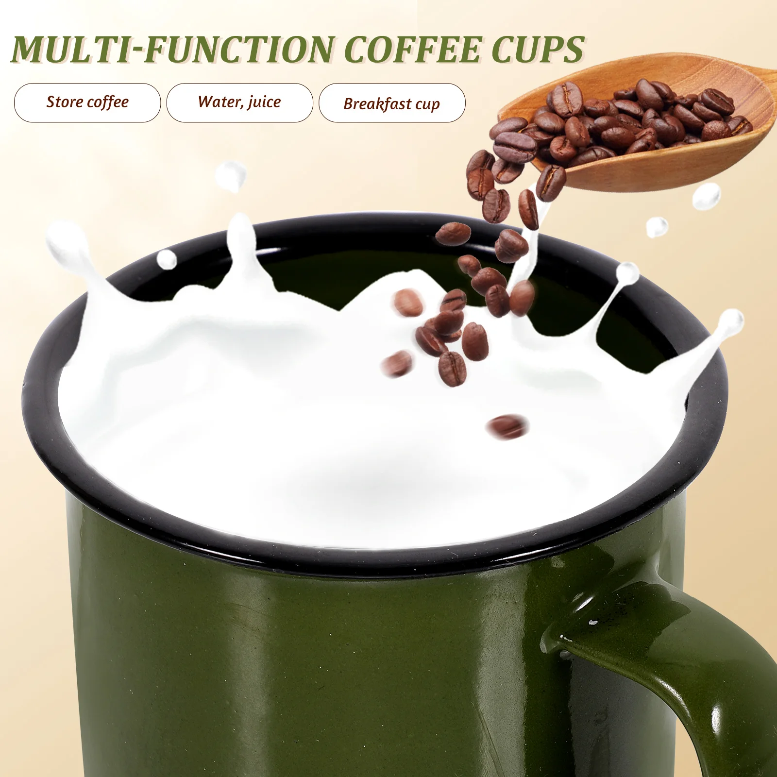 

Coffee Mug Household Coffee Cup Multi-function Milk Cup Portable Milk Mug Coffee Supply