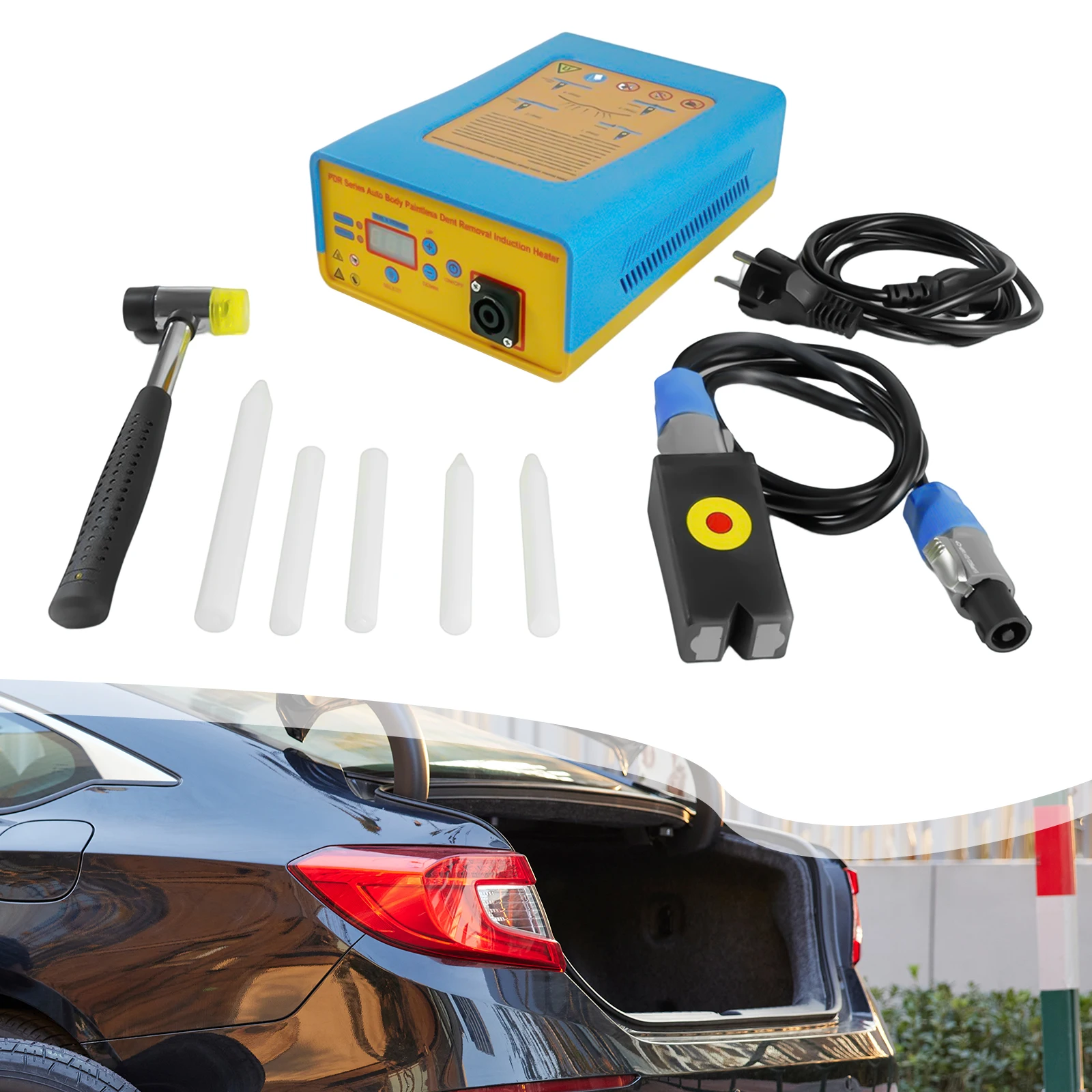 Car Paint Dent Removing Repair Tool Induction Heater Machine Hot Box Portable Auto Body Electromagnetic Induction Dent Repairer