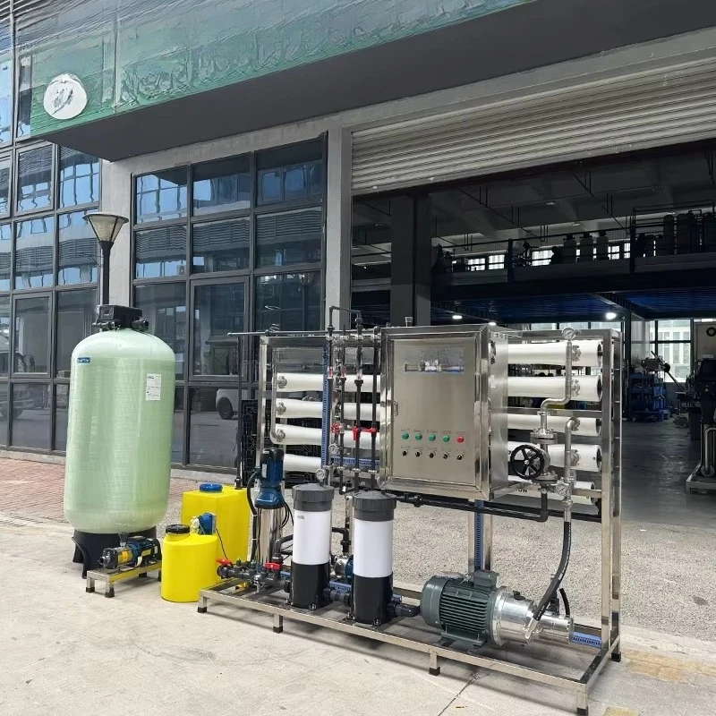 CE ISO Certified 1000LPH Seawater Desalination System Two Stage RO Drinking Water Maker
