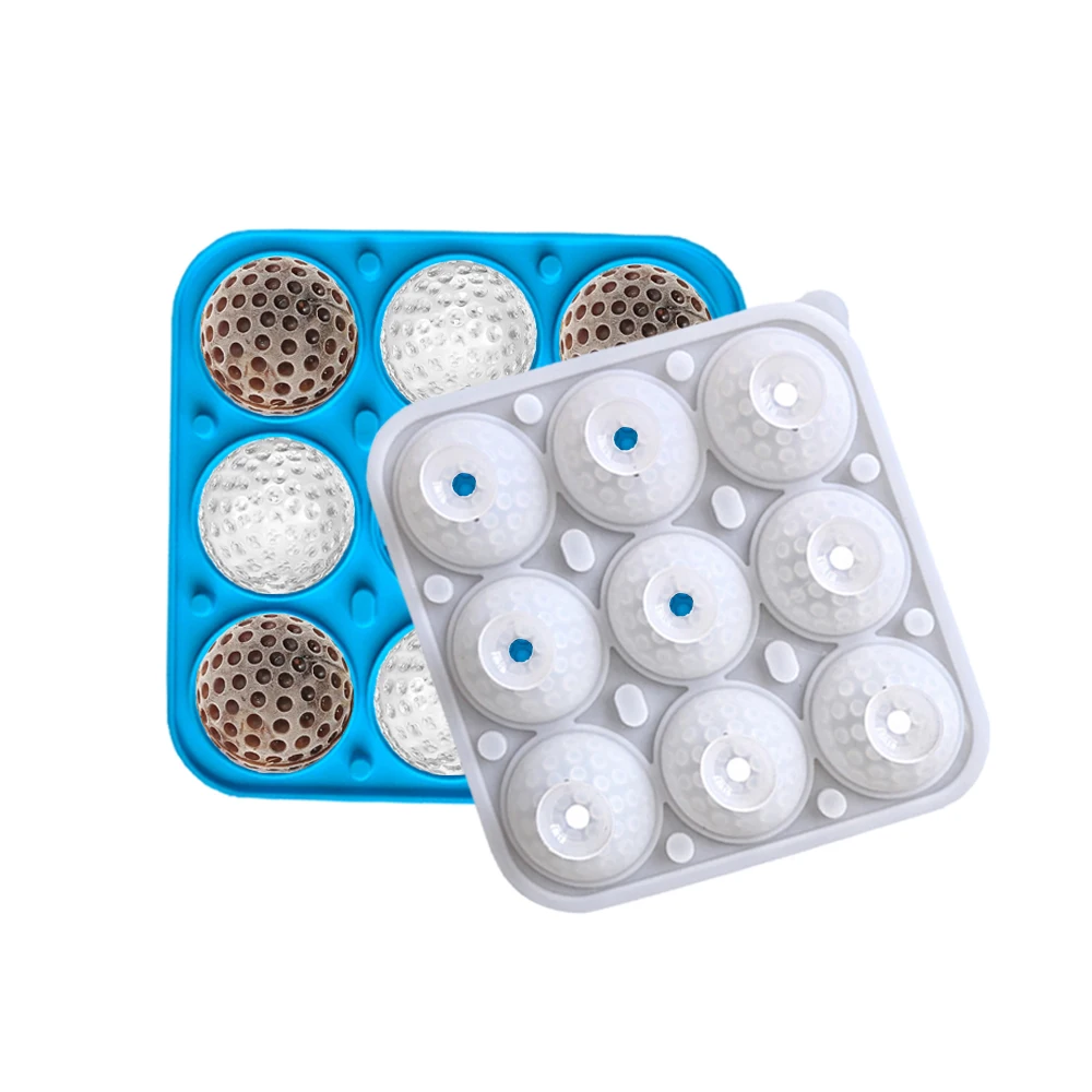 뚜껑이 있는 9캐비티 골프 공 아이스 하키 실리콘 몰드 - Ice Mold Sphere 리뷰 및 가격