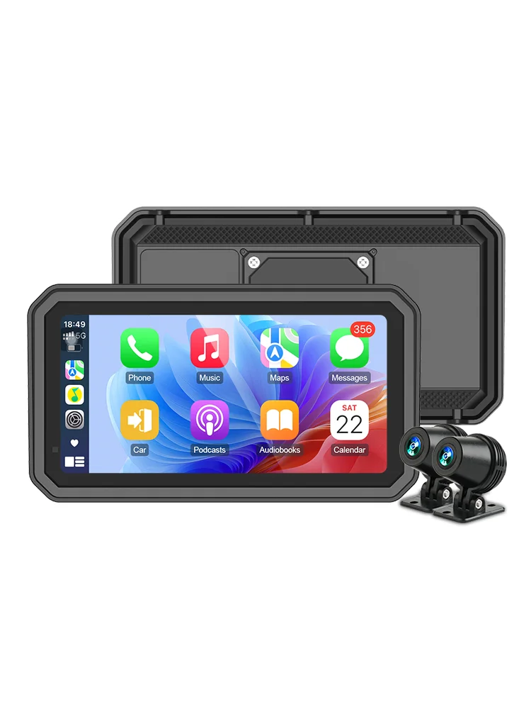 Jansite 6.25 inch 4 K/1080 P Motobike Draadloze Carplay Android Auto Digitale Motorfiets Dashboard GPS Navigatie Moto accessoires - afbeelding 2