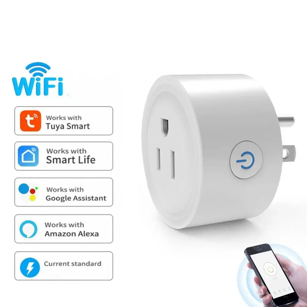 

Tuya Mini Smart Plug Zigbee EU/UK/BR 16A Wifi Smart Socket With Power Monitor Timing Voice Control Works Alexa Google Home Alice