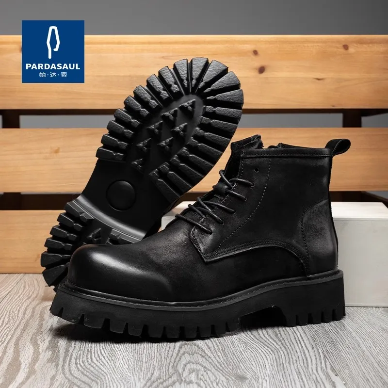 Botas informales de suela gruesa para hombre, ropa de trabajo, 230923