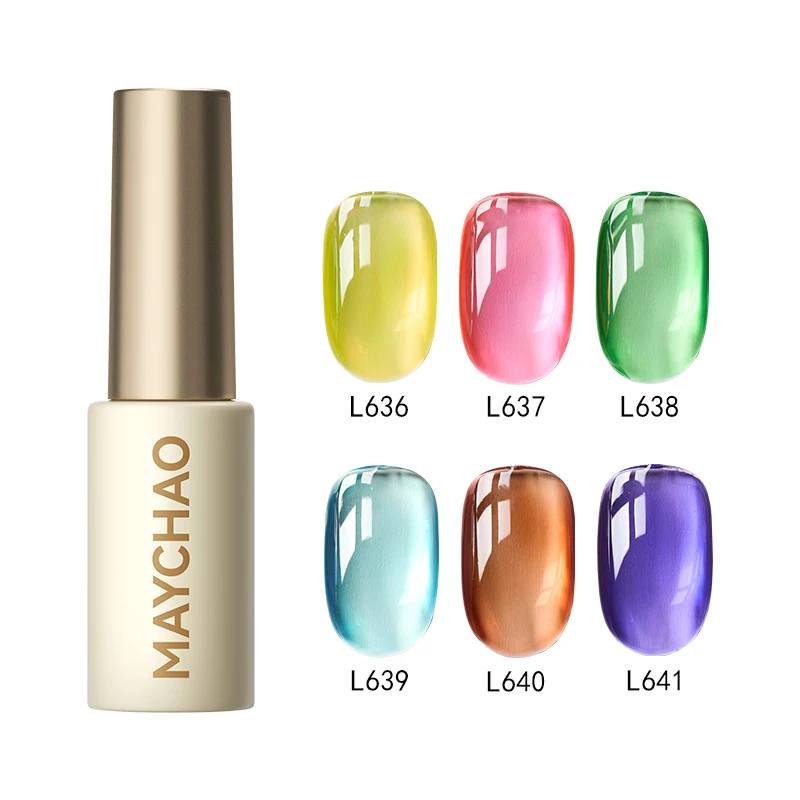 

MAYCHAO Jelly Gel Nail Polish Summer Crystal Glass Transparent Gel Polish Soak Off Lacquer Varnish Glass Gel Nail Candy DIY 5ml