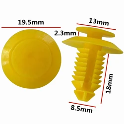 20Pcs For 8.5mm Hole Auto Push Type Plastic Fastener Car Door Panel Clip Auto Fasteners And Clips  F58Z-16237A02-A    D164
