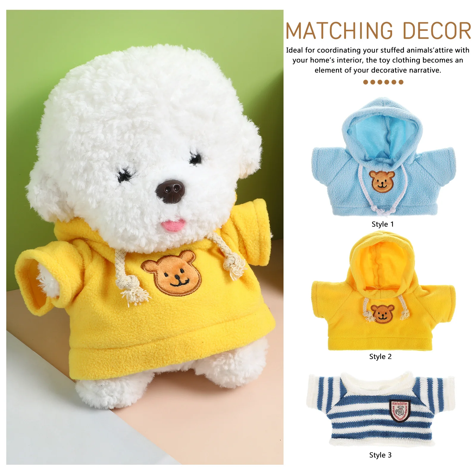 3 個小さなクマのセーターセットドレッシング動物遊び服ベビー服アクセサリー