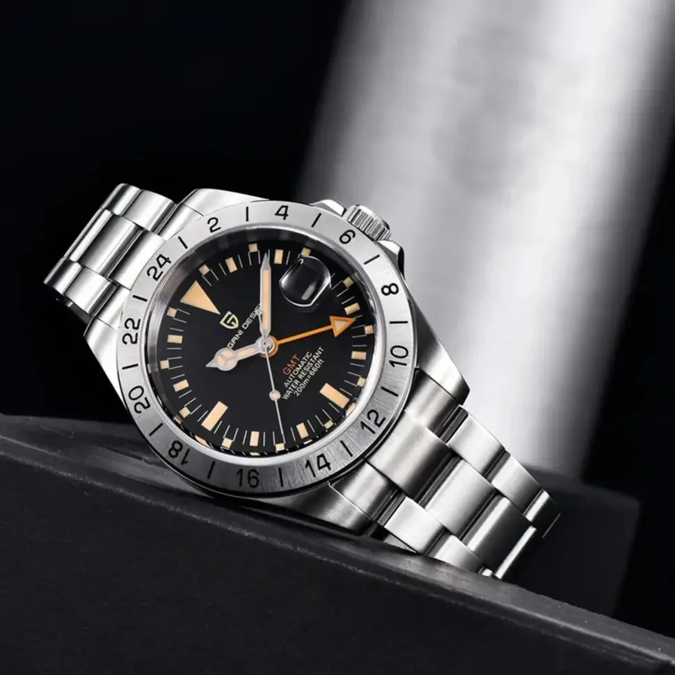 

Pagani Design 2025 Новые модные мужские автоматические механические часы с сапфировым стеклом из нержавеющей стали 20 бар водонепроницаемый календарь