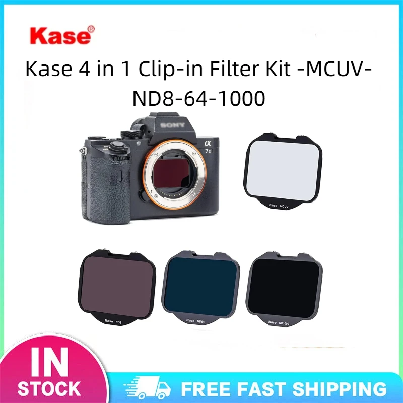 Kase 4 in 1 Internal Filter Set for Sony A7/A9 Series, Clip-in Design, Compatible with All Lenses, B270 Glass, Nano Coated
