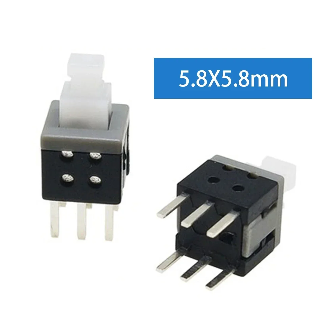 Push Button Switch Key Switch 5.8X5.8mm/7X7mm/8X8mm/8.5X8.5mm Self-locking Lockless Switch 6-pins 20pcs/lot