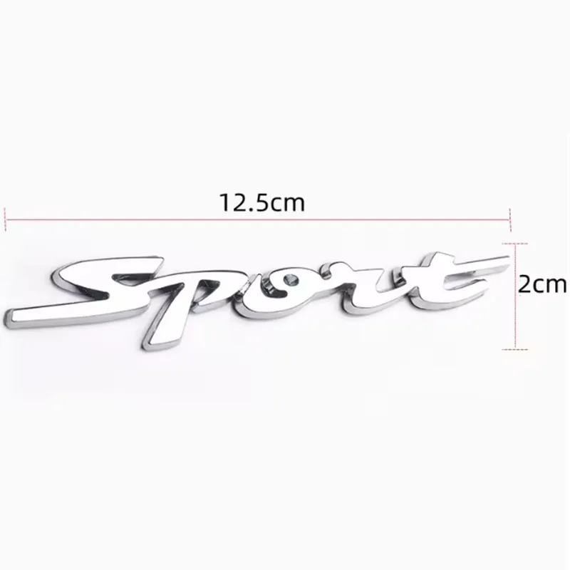 Metal 3D Chrome Car Trunk Auto body Racing Sport Word Letter Sticker Water Proof Logo Emblem Badge Decal Sticker Car Accessories view 4