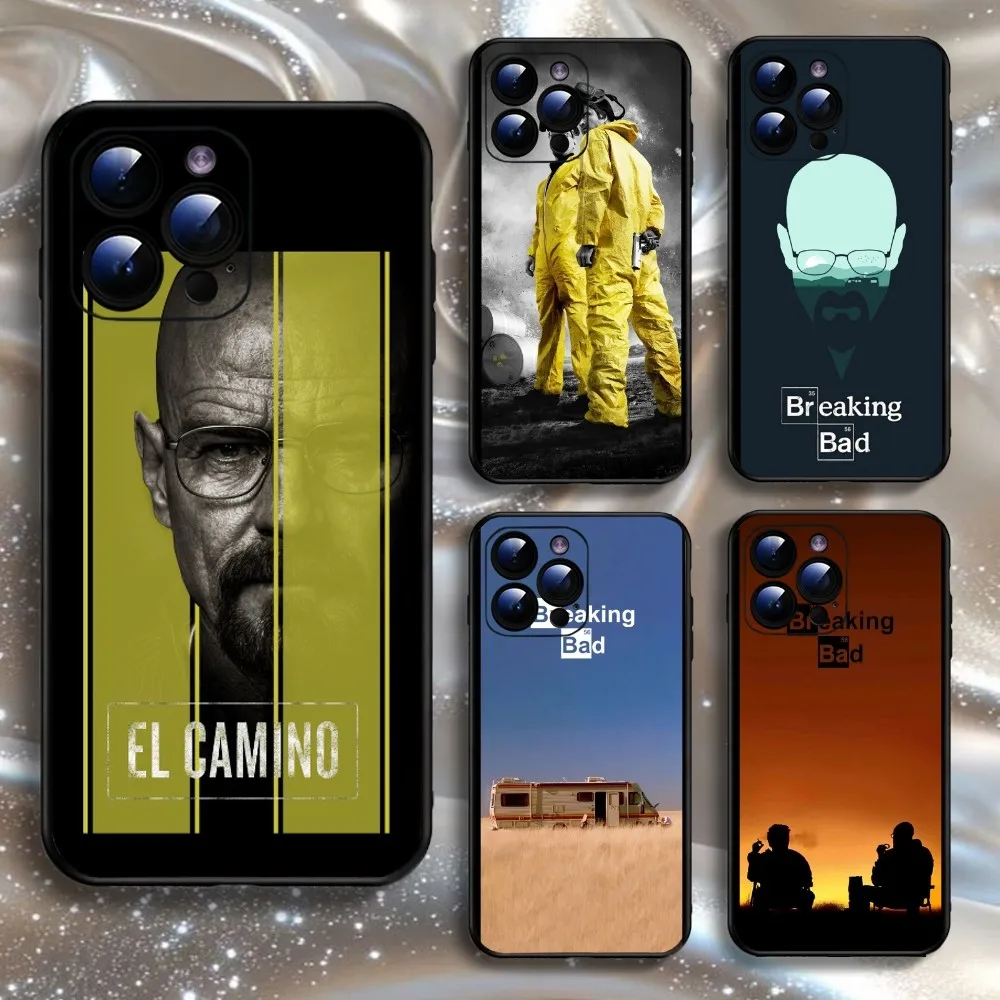 

B-Breaking Bad Phone Case For iPhone16,15,14,13,12,11 Plus,Pro Max,XS,X,XR,SE,Mini,8,7,Soft Silicone Black Cover