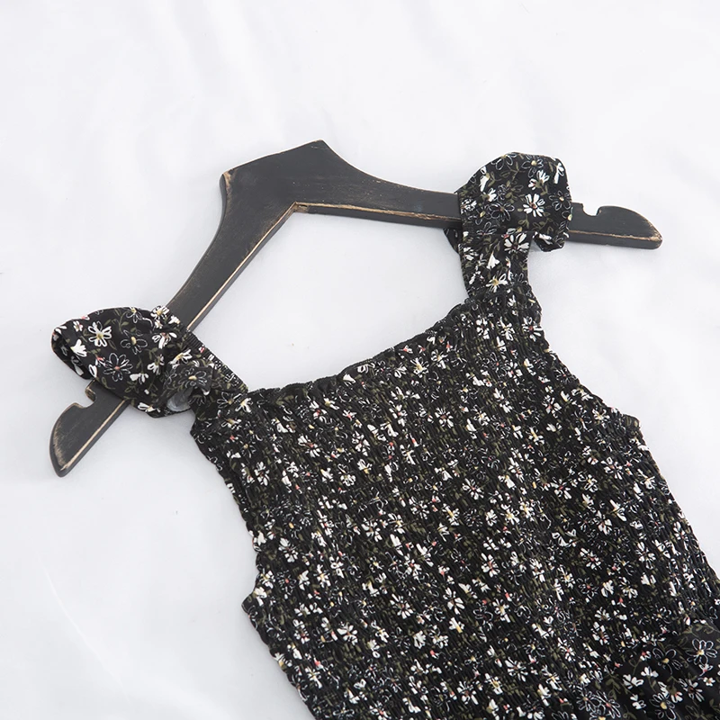 Kombinezon damski w kwiatowy wzór, letni, z paskiem, proste nogawki, luźny, wyszczuplający, długie spodnie, modny, z wysokim stanem, poli...