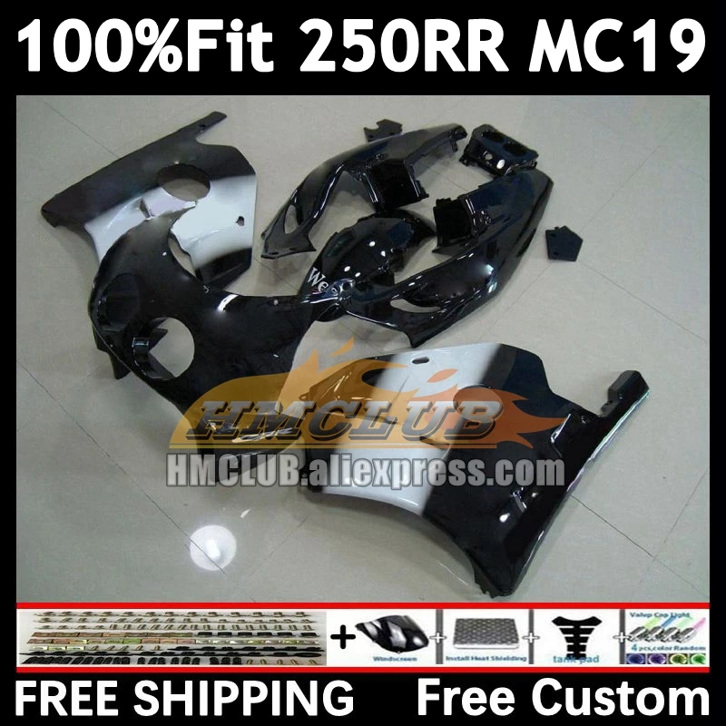 Injection Body For HONDA CBR 250RR black west 250R 250 RR CC 88 89 96No.99 CBR250 RR MC19 MC 19 CBR250RR 1988 1989 OEM Fairing