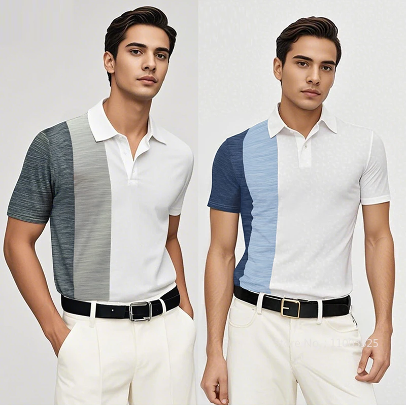 

2025 Men High Quality Golf POLO Shirt Fashion Office Casual Sports Tops Male Short Sleeve Quick-dry T-shirt Golf Apparel S-3XL