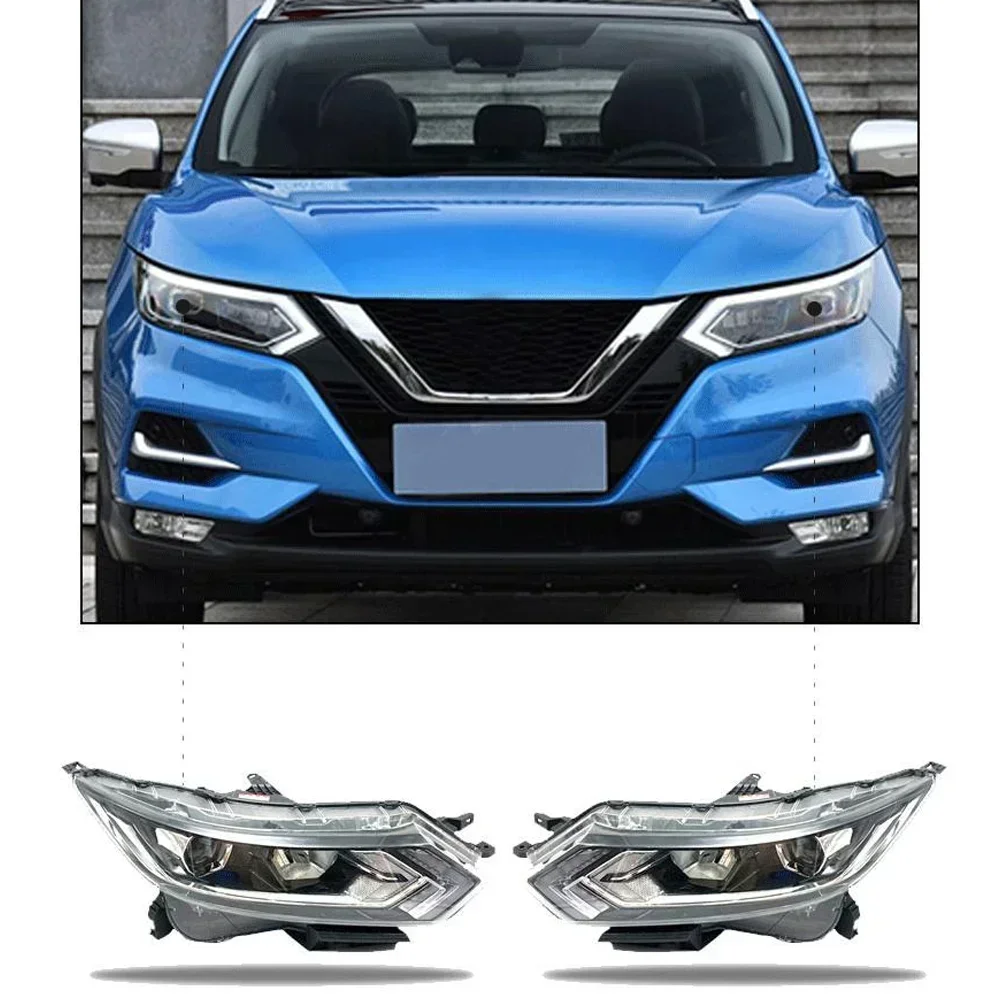Car Headlights Assembly for Nissan Qashqai J11 Rogue Sport 2017~2021 Fog Side Lights Map Corner Halogen Lamps LED Accessories