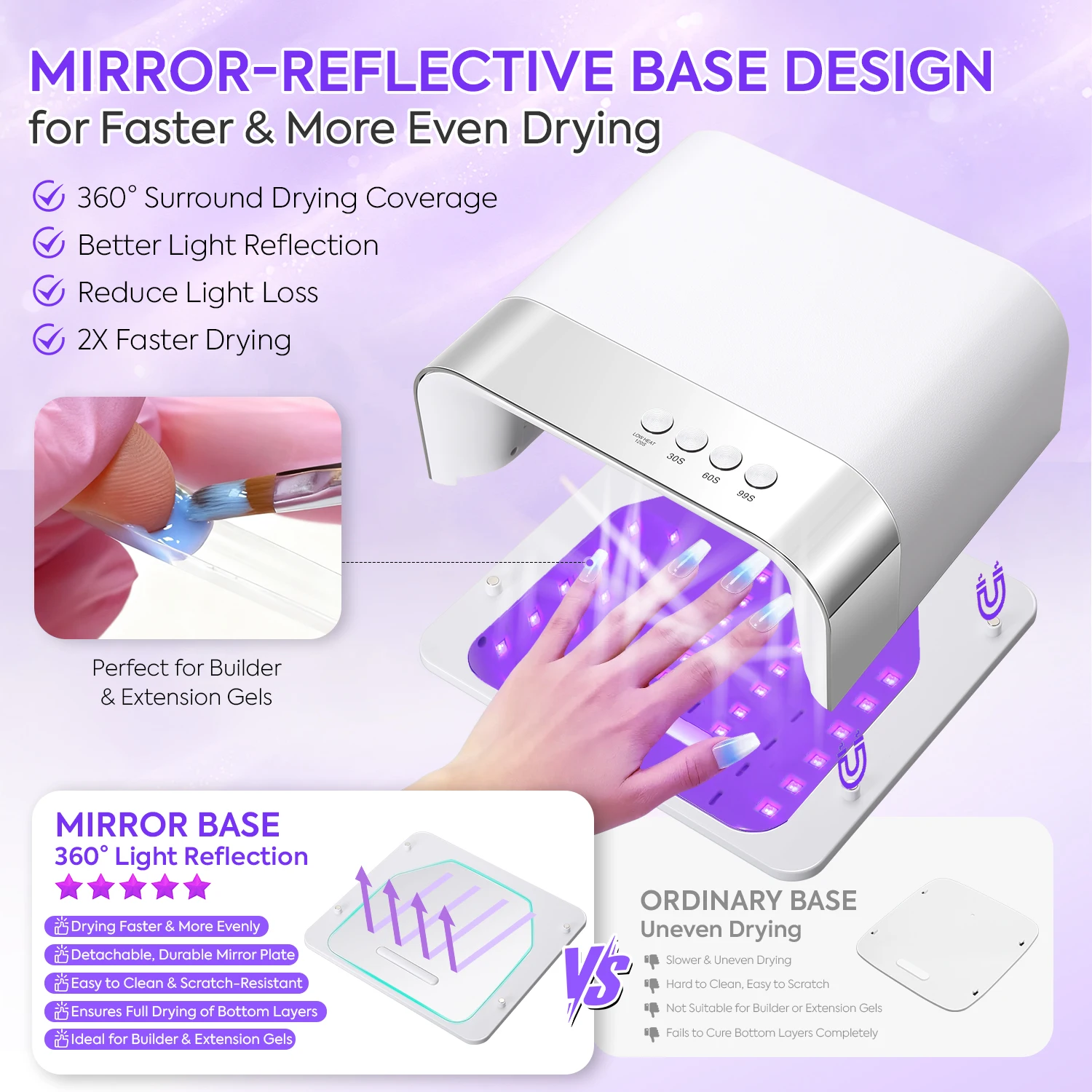 36 المصابيح الأشعة فوق البنفسجية مسمار مصباح مساحة كبيرة مجفف الأظافر مع الاستشعار الذكية 168 واط المهنية مصباح الأشعة فوق البنفسجية لمعدات مانيكير الأظافر