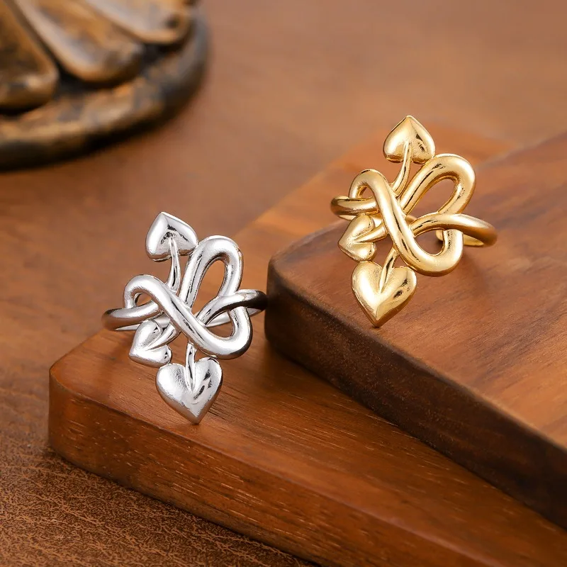 

Fashionable, high-end, irregular opening, adjustable ring, personalized, trendy, hollowed out women's jewelry