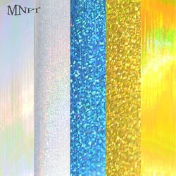 MNFT 5Pcs 12X7.3cm Holographic Fish Scale Lure Sticker Film Fly Tying Rainbow Flash Film Jig Squid Jig Lure DIY Material Lure
