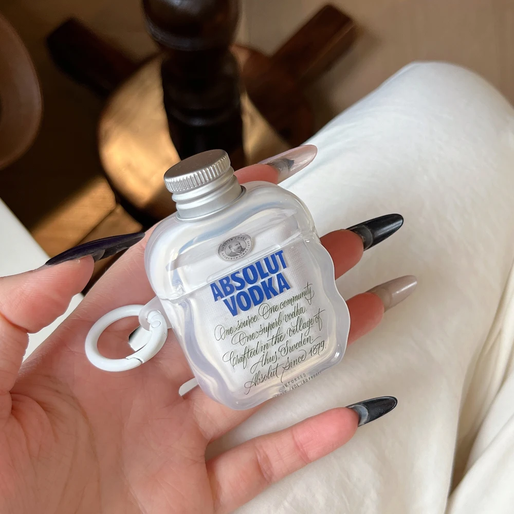 

Силиконовые защитные чехлы для Bluetooth-гарнитуры Simulation Spirits Vodka для Apple Airpods 4 2 Pro 3 2025, чехол для наушников Funda