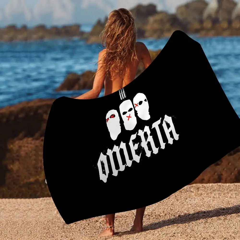 O-Omerta S-Store Logo منشفة شاطئ من الألياف الدقيقة ماصة سريعة الجفاف ناعمة لليوجا والسباحة ومنتجع تسلق الجبال #1