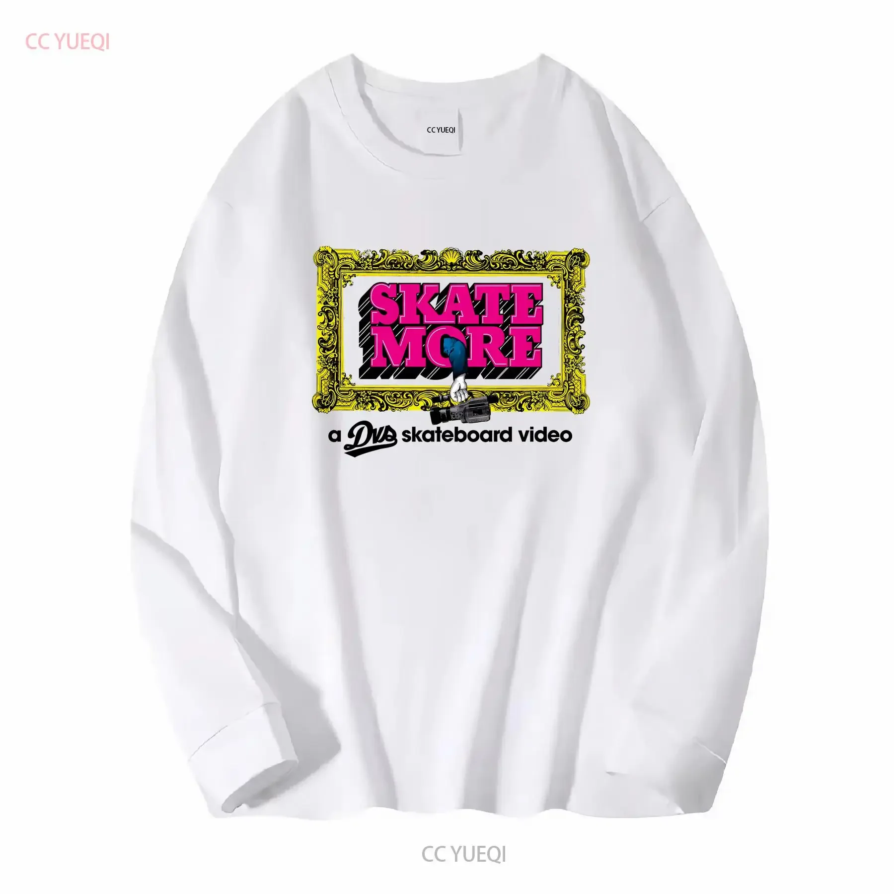 SKATE MORE a DVS SKATEBOARDING VIDEO FILM SKATER T SHIRT DESIGN long or short sleeves vintage Washed fashion designer clothes