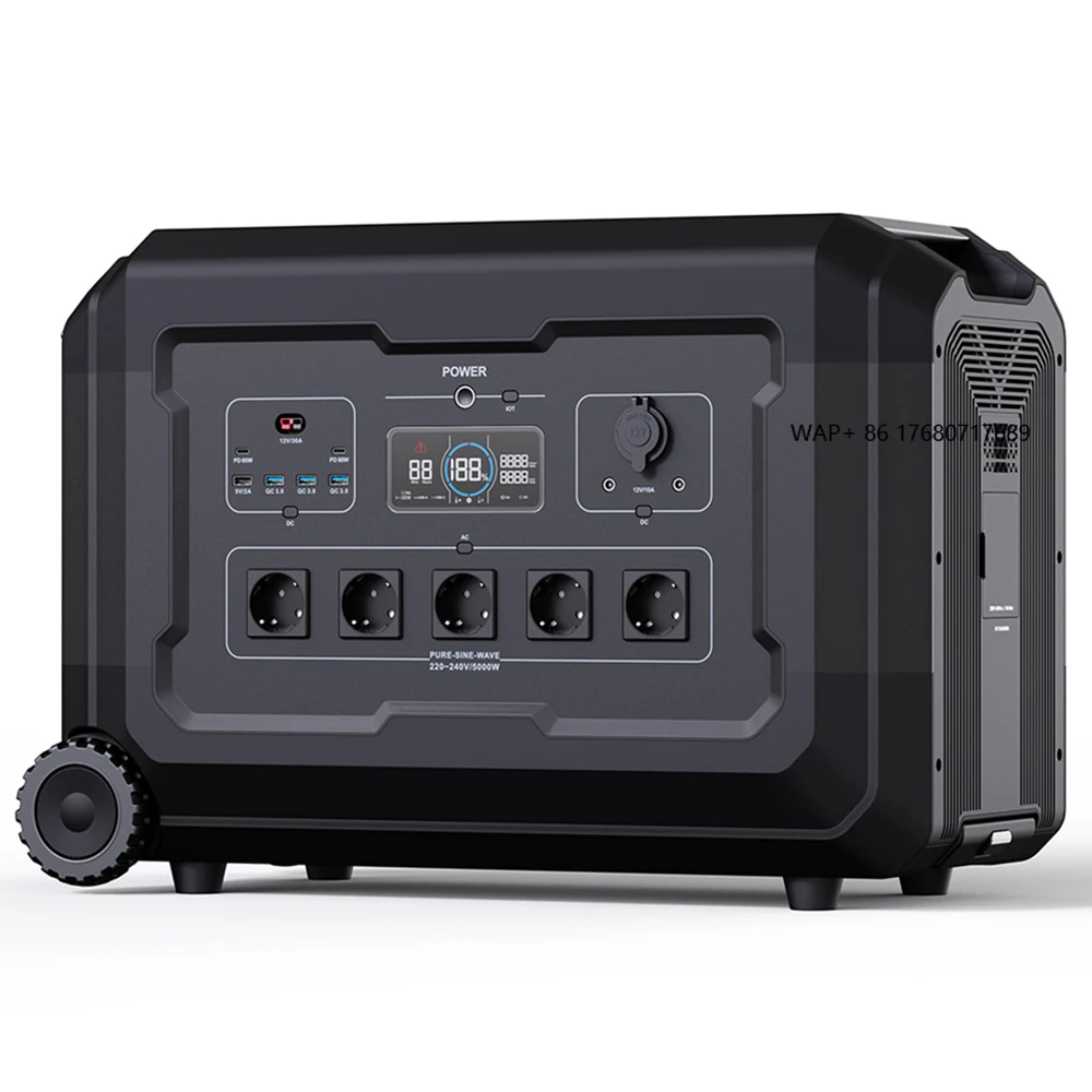 5000 Watt Portable Power Station Solar Generator 220V Powerstation 5000W  Portable Energy Storage
