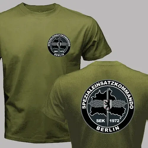 Germany SEK Spezialeinsatzkommando Polizei Berlin Fra Sudbayern Men T-shirt Men Cotton Tees Tops Harajuku Streetwear T Shirt