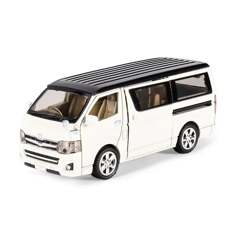 Highly Reduced 1:32 For Toyota Hiace Commercial Vehicle Cast Alloy Model Car Pull Back Alloy Die-casting Toy Car