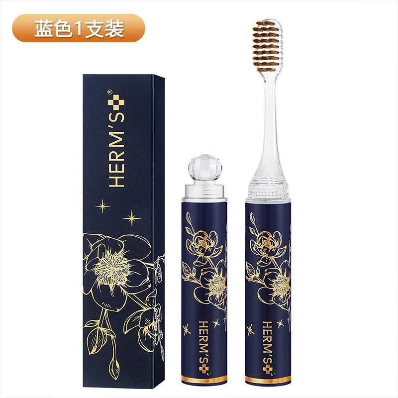 New high-end light luxury lipstick tube soft hair,women's gum care and teeth cleaning hotel business trip portable home brushing
