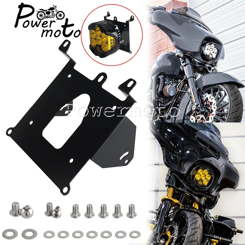 

Motorcycle Headlight Bracket Combo Kit LP6 Lighting Holder Mounting System For Harley Softail M8 Fat Bob FXFB FXFBS 2018-2024