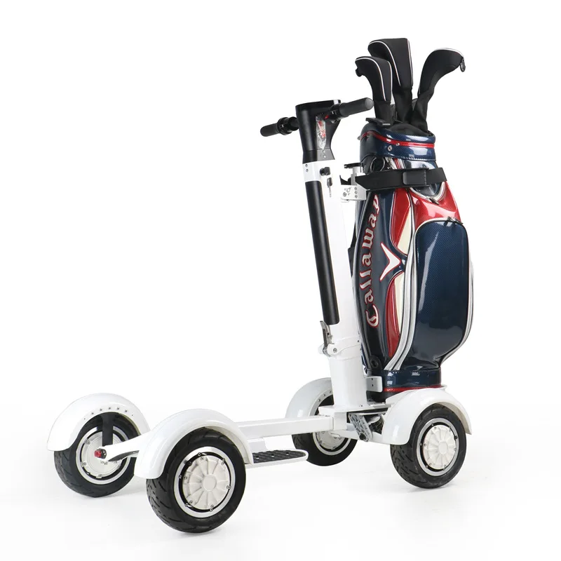 Folding golf four-wheel scooter electric double drive high-power lawn