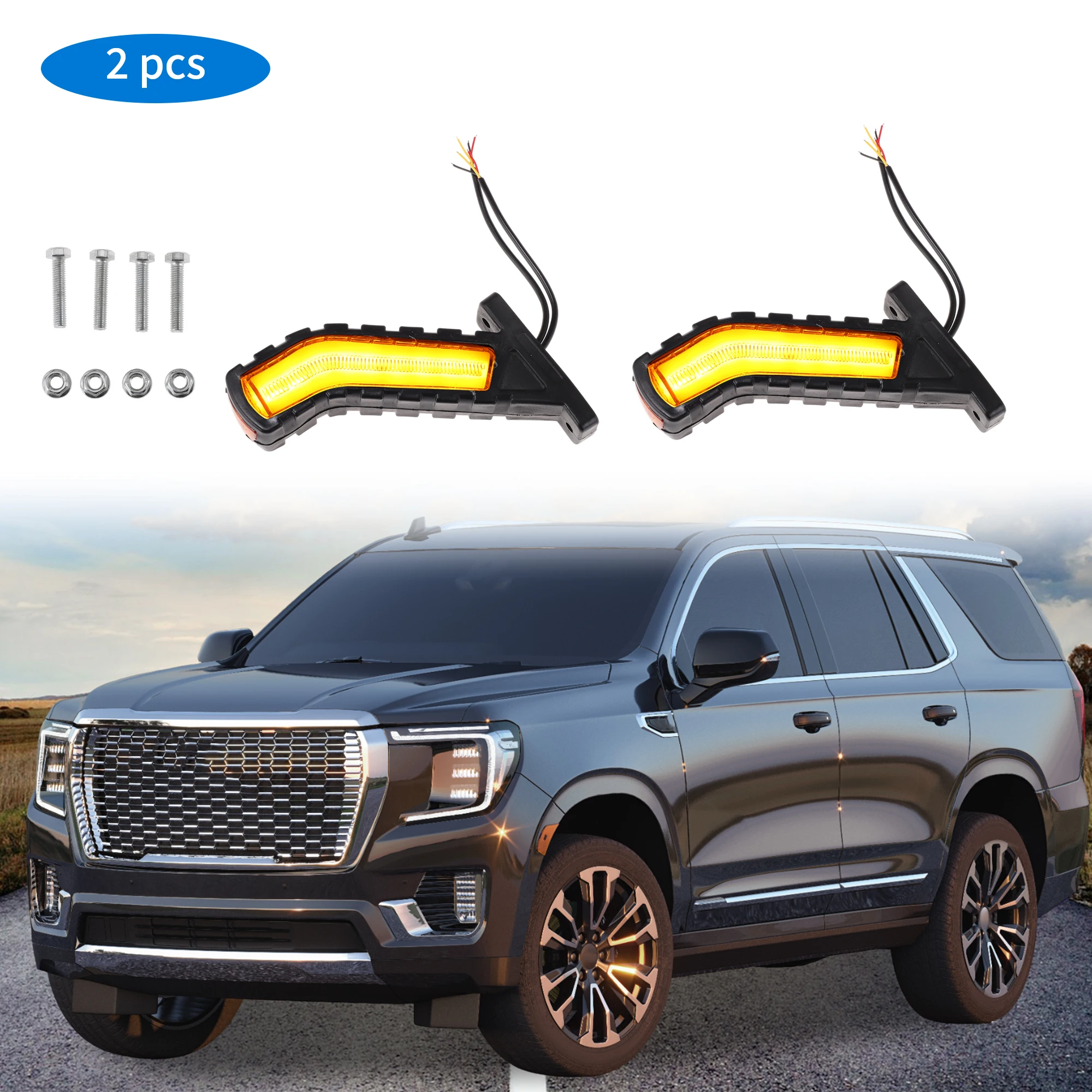 

Светодиодный боковой габаритный фонарь UXCELL (белый, красный, желтый) для грузовиков, замена указателя поворота