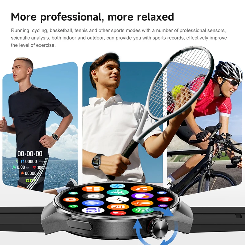 GT 5 Pro GPS ساعة ذكية 460*460 HD شاشة معدل ضربات القلب الصحة Smartwatch البوصلة مقياس الارتفاع IP68 مقاوم للماء الساعات الرياضية 2025 جديد