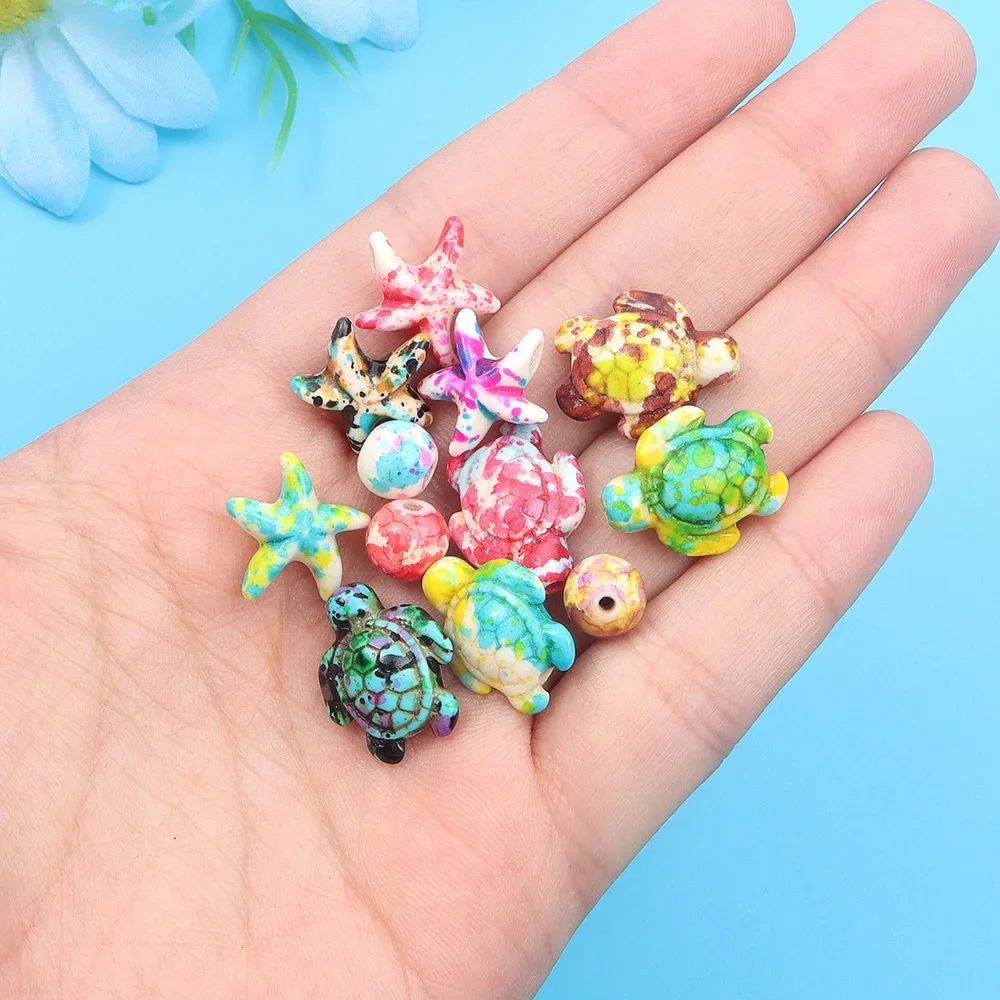 6/46/558pcs Multi-color Turquoise Ocean Series Beads and Jewelry Making Kit, Used for DIY Bracelet, Necklace, and Jewelry Making view 2
