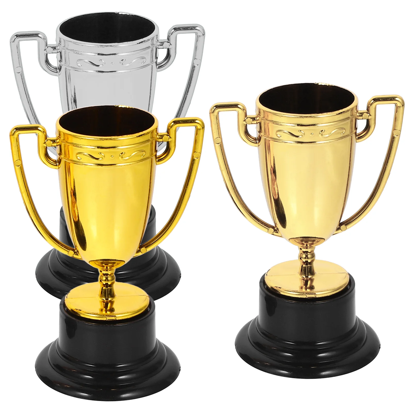 3 Pcs Honor Trophies Small Trophy Ornaments Toy Gift Exquisite Plastic Reward Party Child Toys