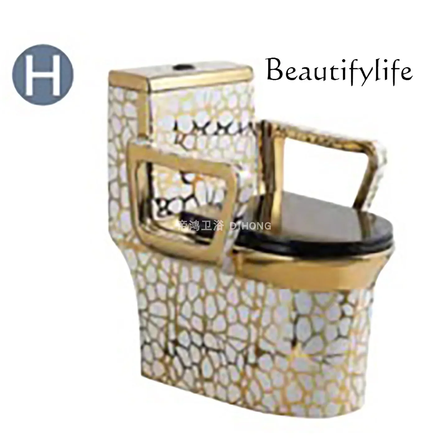 

JB Креативный золотой сифон для унитаза, водосберегающий бесшумный унитаз большого диаметра, золотой унитаз Local Tyrant