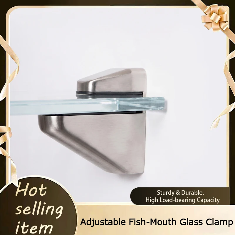 Secure Strong Adjustable Glass Wood Shelf F Clamp Bracket For Heavy Duty Load Bearing Cabinet Wall Niche Storage Support