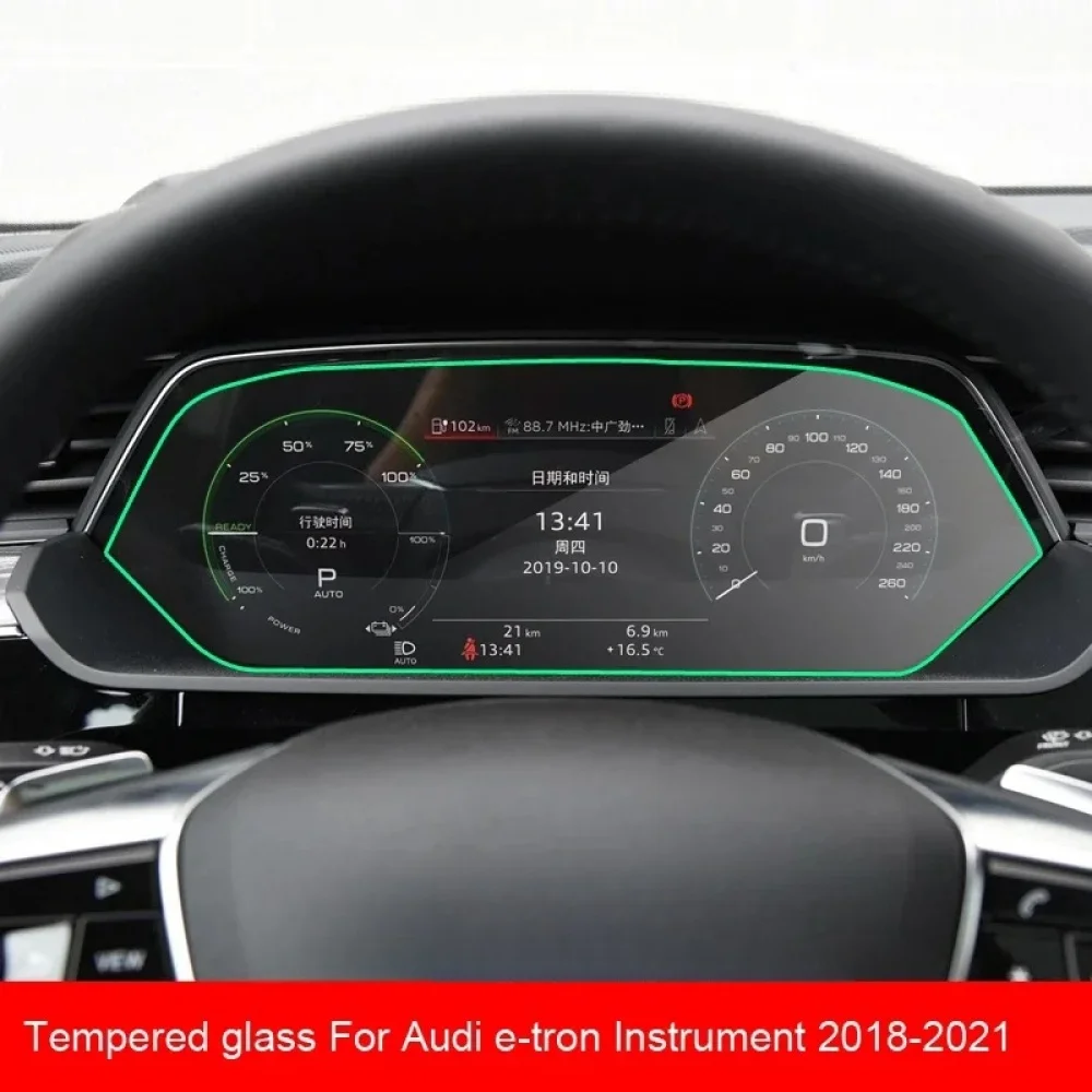 Tempered Glass Car GPS Navigtion Dashboard Guard LCD Screen Protective Film Sticker Car Accessories For Audi E-tron 2018-2021