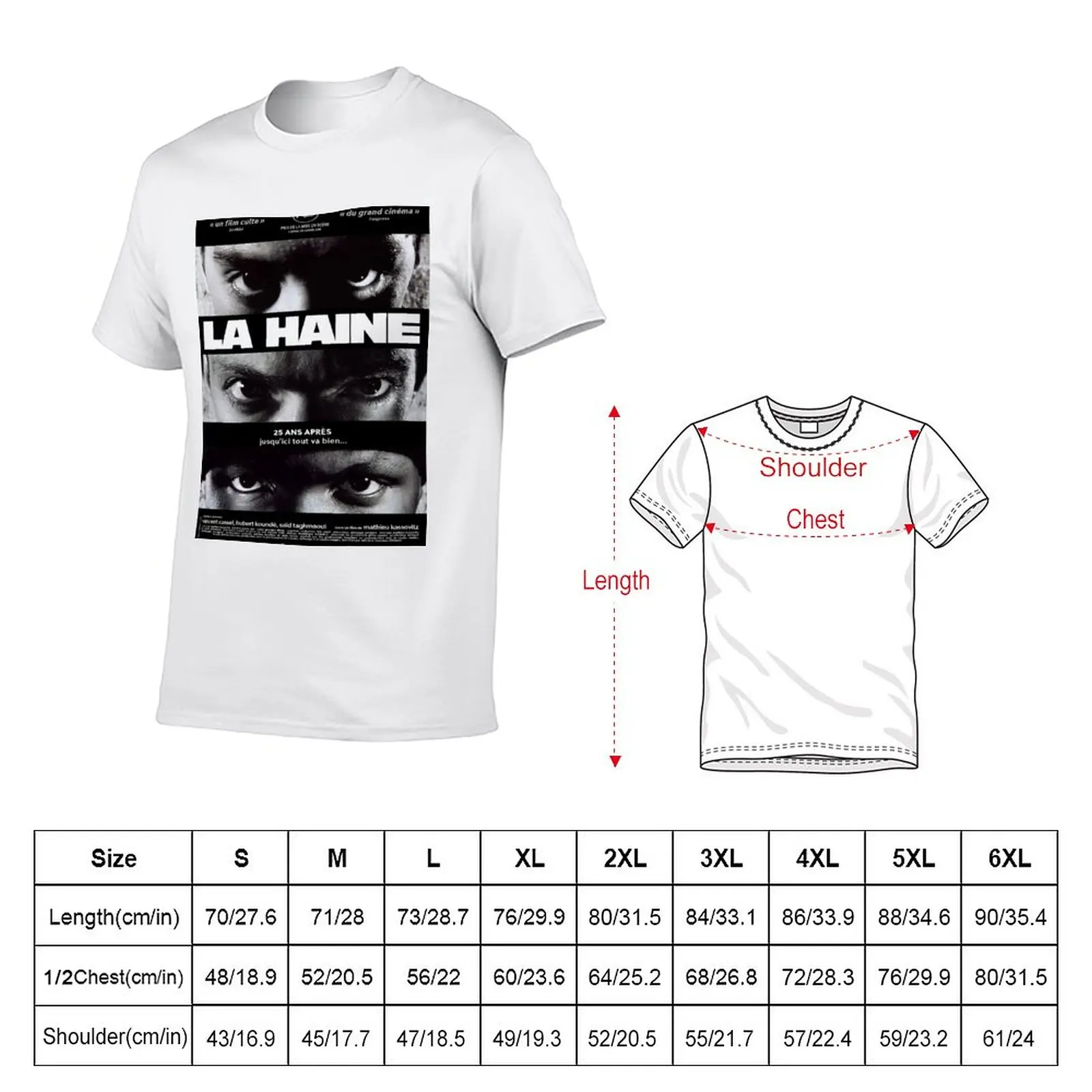 New la haine T-Shirt Oversized t-shirt plain t-shirt plus size tops designer t shirt men