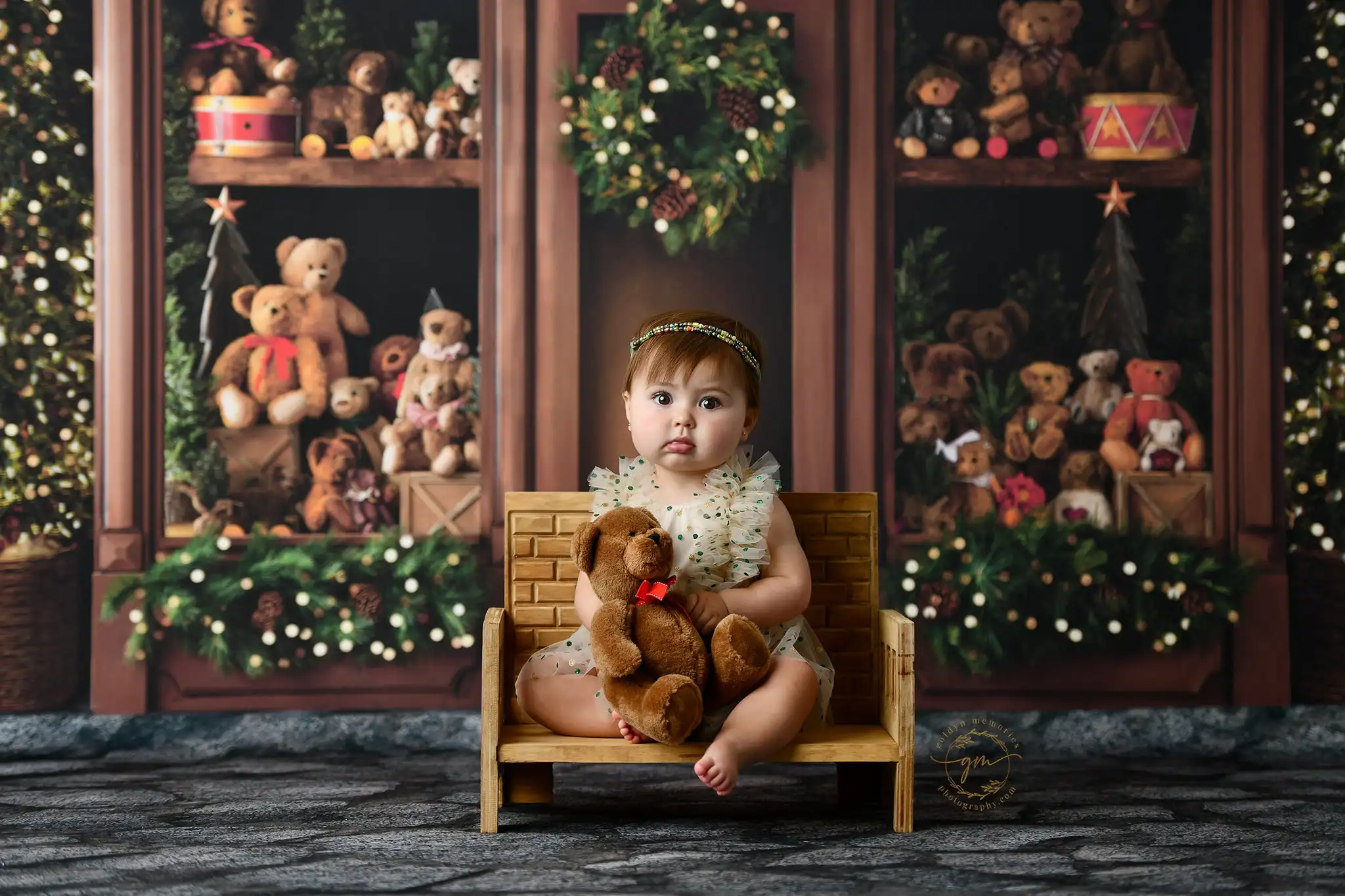 Weihnachten Spielzeug Shop Hintergründe Kinder Erwachsene Fotografie Requisiten Kind Baby Weihnachten Baum Bär Schaufenster Dekore Foto Studio Kulissen