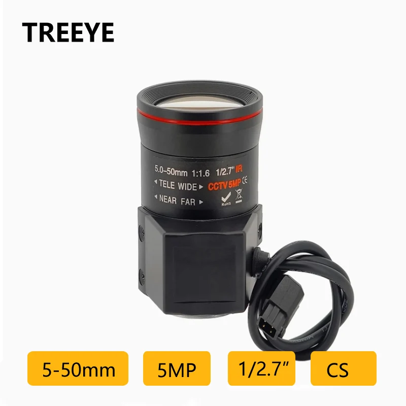 

HD 5.0Megapixel 5-50mm CS lens F1.6 Auto Iris Varifocal CCTV Lens 1/2.7" Industrial Lens Video Surveillance Camera Lens
