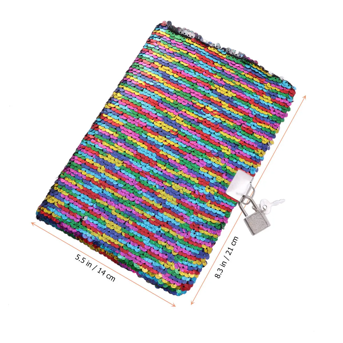 Sequin Notebook Colorful Pet Cover Lock Diary Journal Travel Notepad Schedule Checklist Personalized Hand Account Travel Diary