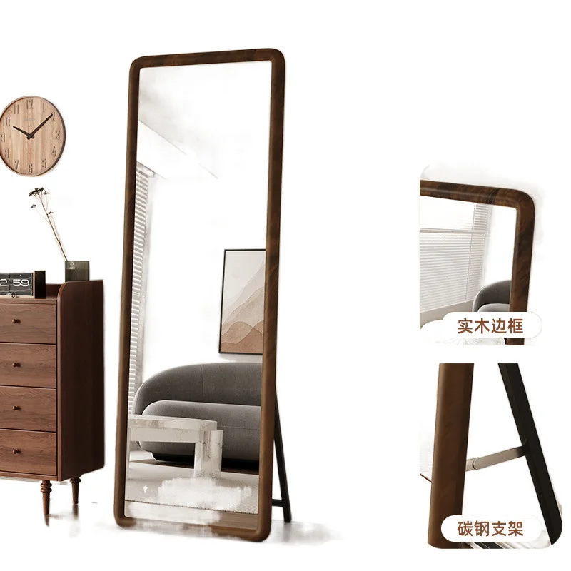 

Solid wood mirror full body floor mirror home girls bedroom clothing store